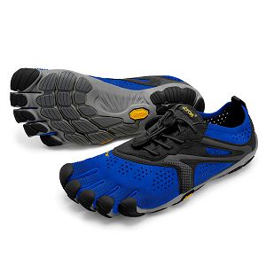 Vibram V-Run Blue/Black Mens Running Shoes | India-790432